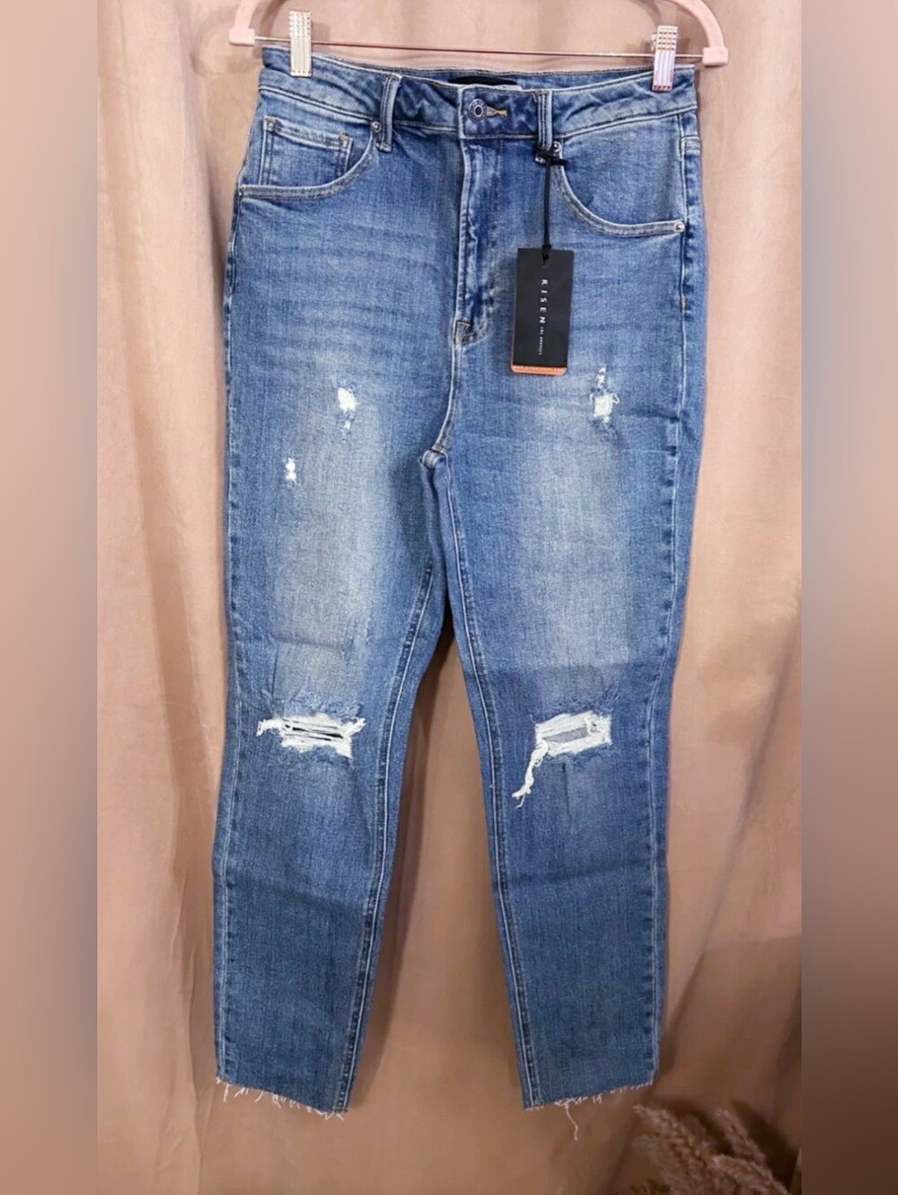RISEN HIGH RISE RELAXED FIT SKINNY JEANS